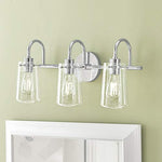 3 light chrome wall light fixture arm wall sconce