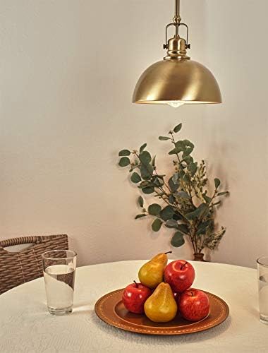 Brushed brass farmhouse pendant light barn swivel kitchen pendant lighting