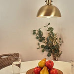 Brushed brass farmhouse pendant light barn swivel kitchen pendant lighting