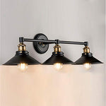 3 light vintage industrial black wall light fixture