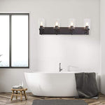 4 light vanity rubbed bronze wall light fixture industrial indoor wall sconce