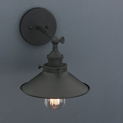 Black industrial vintage wall light sconce fixture
