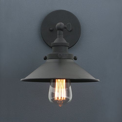 Black industrial vintage wall light sconce fixture