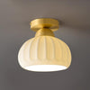 Vintage ceiling light gold & white flush mount light brass, ceramic porch light