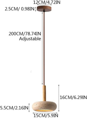 Modern pendant light yellow kitchen light wood hanging light