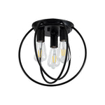3 Light bulbs light Black ceiling light Metal kitchen lights