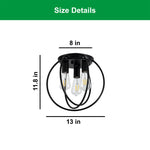 3 Light bulbs light Black ceiling light Metal kitchen lights