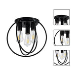3 Light bulbs light Black ceiling light Metal kitchen lights