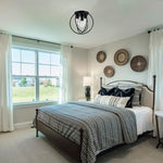 3 Light bulbs light Black ceiling light Metal kitchen lights