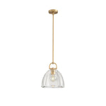 11” Bulbs light gold light fixture copper, Crystal pendant light