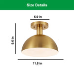 11.8’’ Kitchen light gold ceiling light copper, plated iron light fixture