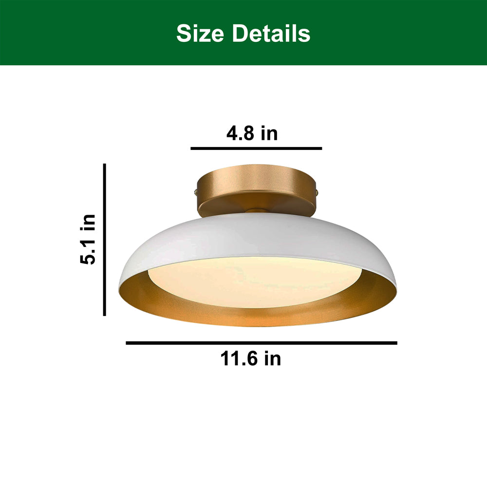 Led light fixture metal ceiling lighting white bedroom ceiling light ...