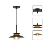 2 Pack light fixture black light for kitchen iron pendant light