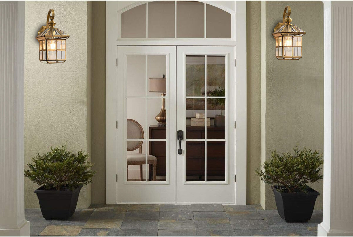 Modern porch lights gold exterior lights metal, glass wall lights