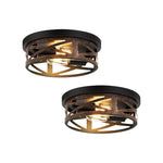 2 Light bulb light retro metal black ceiling light metal kitchen light