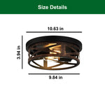 2 Light bulb light retro metal black ceiling light metal kitchen light