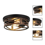 2 Light bulb light retro metal black ceiling light metal kitchen light