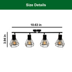 4 Light track light black bedroom light fixture  metal ceiling light