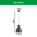 11.6” Kitchen light fixture blue hanging light matel pendant for light