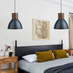 11.6” Kitchen light fixture blue hanging light matel pendant for light