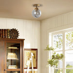 1-light light fixtures metal glass lights and fixtures gold gray ceiling lamp