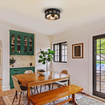 12.6 inch light bulbs metal dining light  black Foyer light