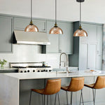 ‎modern e26 bulb glass metal globe Light golden amber morning glory dining room light