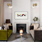 1-Light Modern light fixture gold bedroom lights glass shade , metal base wall lights