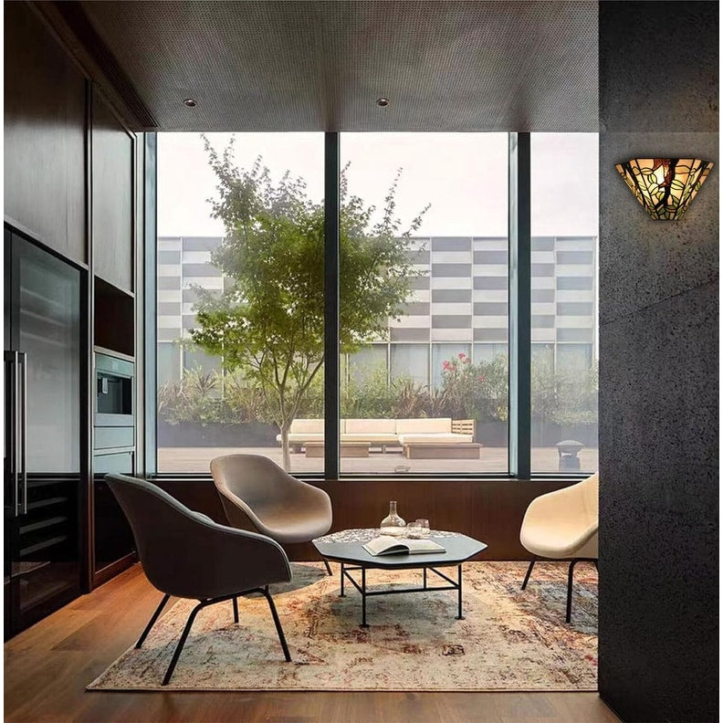 1-Light Vintage wall sconce black hallway lights glass, metal kitchen lights