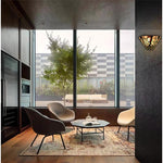 1-Light Vintage wall sconce black hallway lights glass, metal kitchen lights