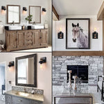 1-Light farmhouse wall sconce Glass & Metal hallway light fixtures wall Vanity bathroom wall sconce