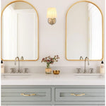 1 Pack Modern sconce light gold hallway lights metal & linen light fixture