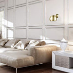 1 light matte brass wall sconce