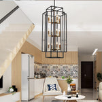 12 light home lantern tiered island pendant light fixture farmhouse kitchen hanging chandelier