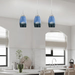 4.72” Hanging light fantastic blue dining room lighting glass pendant light