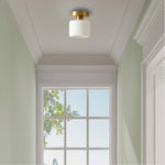 5 inch flush mount fixture ceramic ceiling lamp gold white ceiling light