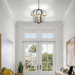 4 light light for kitchen metal living room black gold pendant light