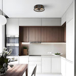 2 light flush mount light glass bedroom light black Corridor light