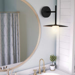 Modern wall sconce black wall lighting glass, metal bulb wall light