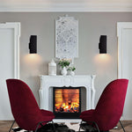 2 light porch light aluminum glass wall lighting matte black led sconces