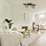 4 light led light bulbs metal ceiling light black brass shade lamp