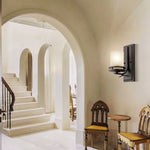 1 Light sconce light old bronze wall light fixture glass, metal lights in wall