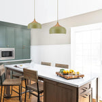 Adjustable pendant lamp metal hanging light moss green vintage chandelier