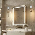 2-Pack bedroom lights gold sconce light glass, metal fixtures light