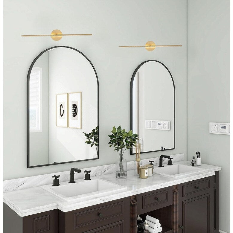 2 Pack sconce light gold wall light metal wireless light