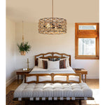 2 light boho pendant light hand woven hemp rope cage hanging light fixture rattan wicker pendant lamp