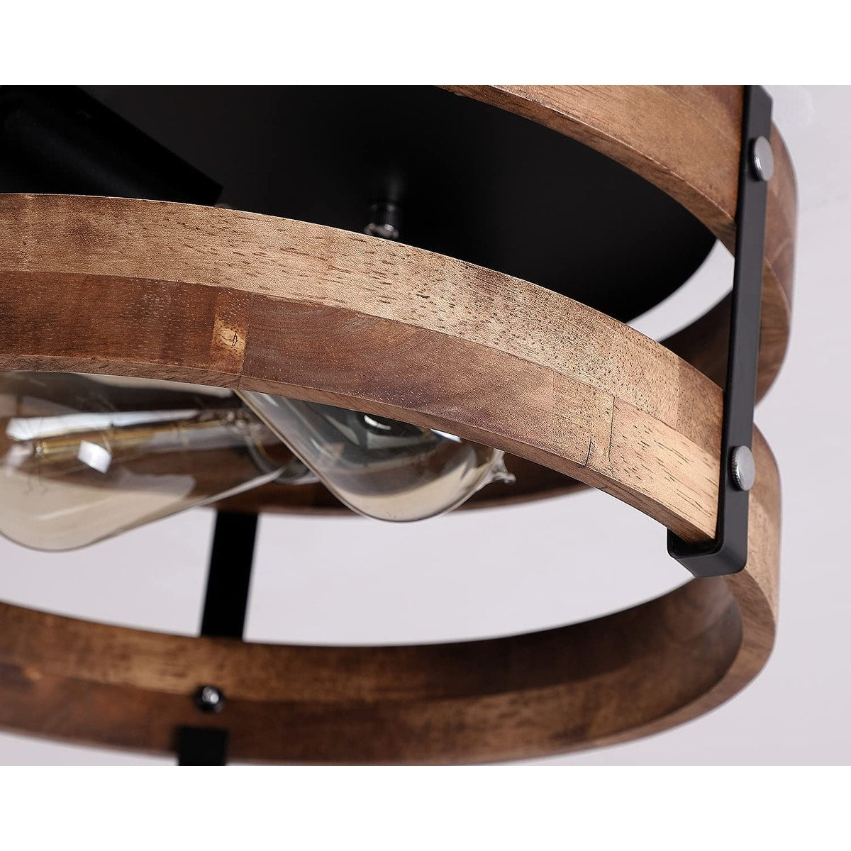 2 light rust flush mount ceiling light fixture wood ceiling lamp round drum semi flush mount ceiling lamp