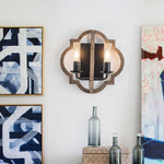 2 pack vintage wall lights for hallway retro wood black