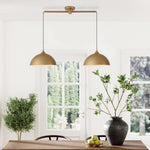 2 Pack bulbs light gold light fixtures metal pendant light