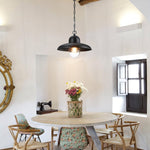 Modern hanging lights glass iron island lights black entryway light